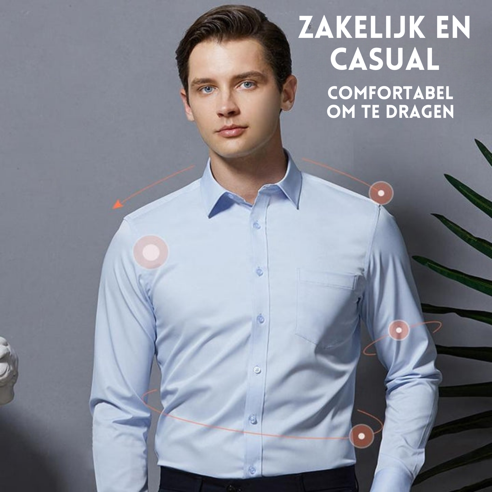 StretchySleeve™ - Zeer elastisch strijkvrij overhemd