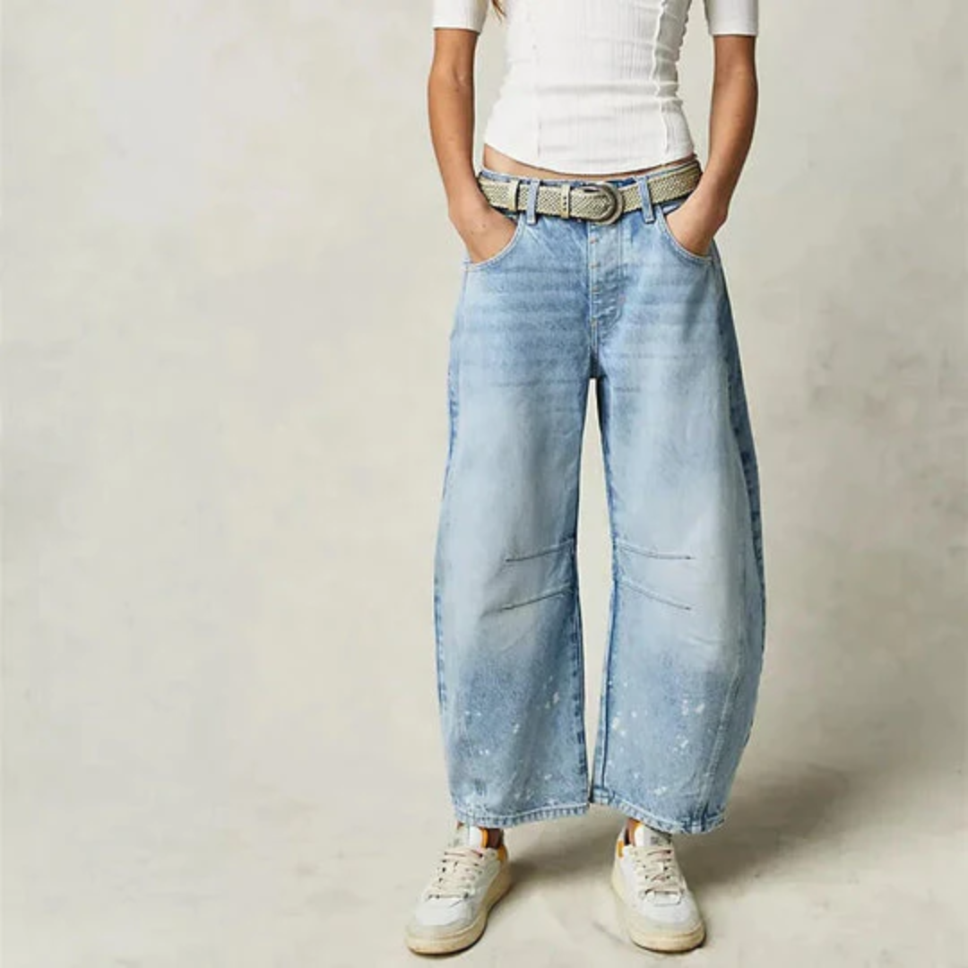 FemmeFlex™ - Halfhoge Barrel Jeans